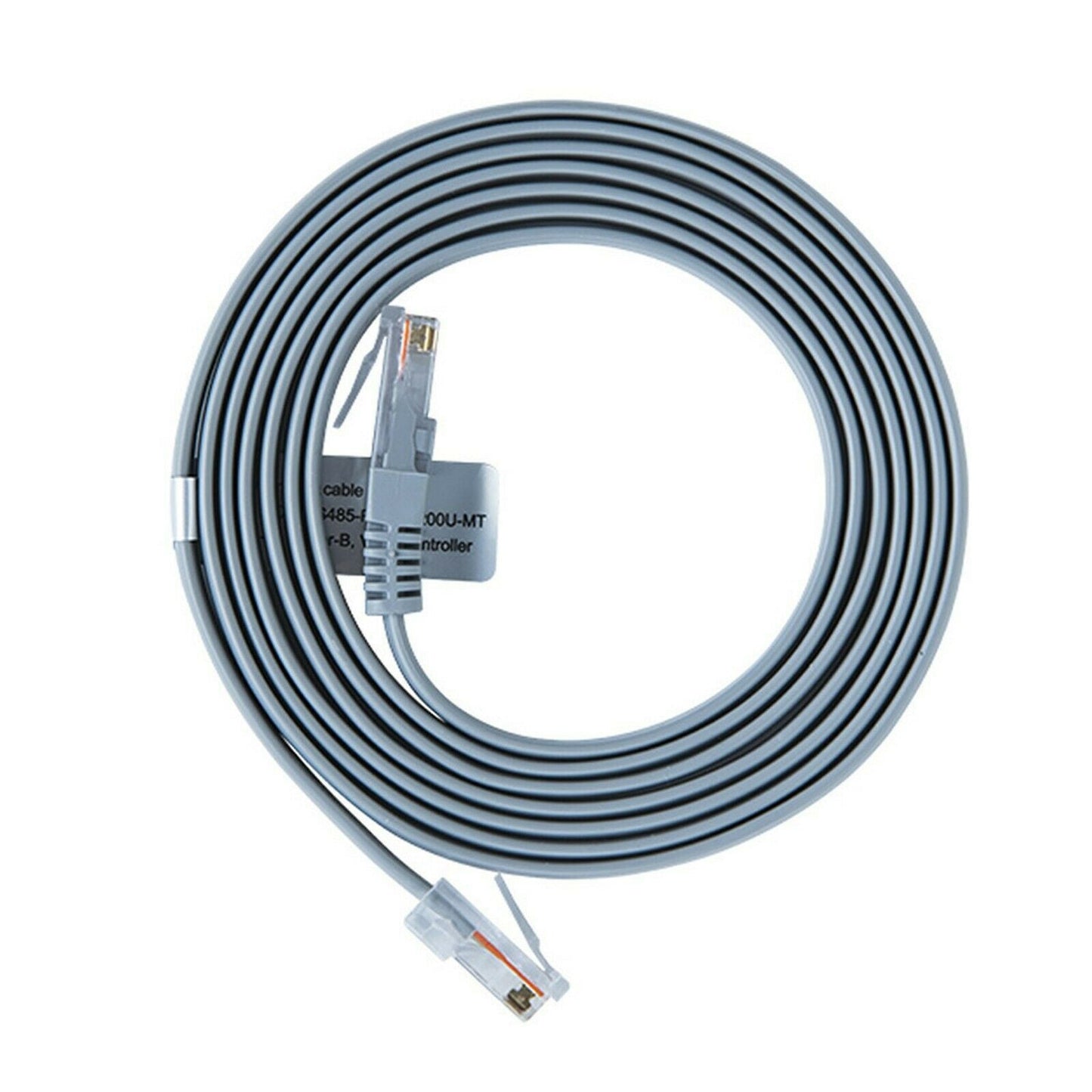 Epever Remote Meter RS485 Cable, Coiled Epever RS485 remote meter cable with RJ45-style connectors and labeled 5.0 m length