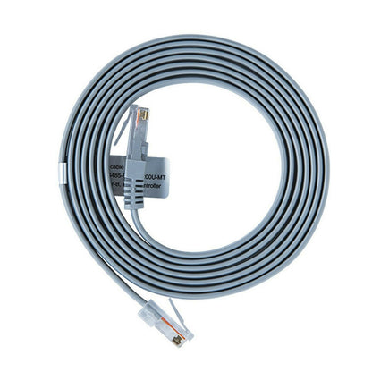 Epever Remote Meter RS485 Cable, Coiled Epever RS485 remote meter cable with RJ45-style connectors and labeled 5.0 m length