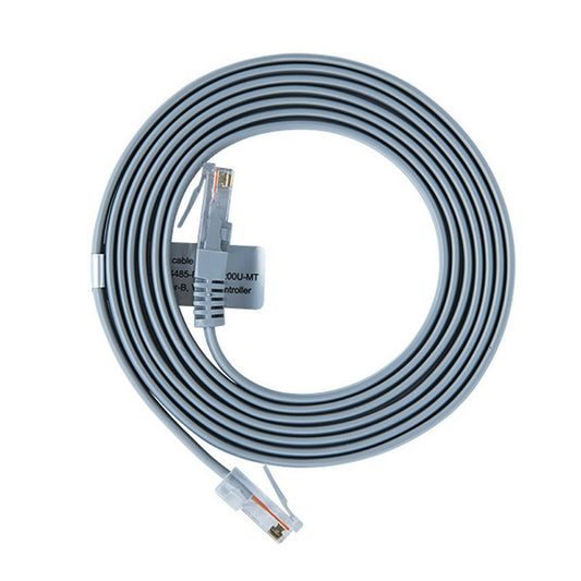 Epever Remote Meter RS485 Cable, Coiled Epever RS485 remote meter cable with RJ45-style connectors and labeled 5.0 m length