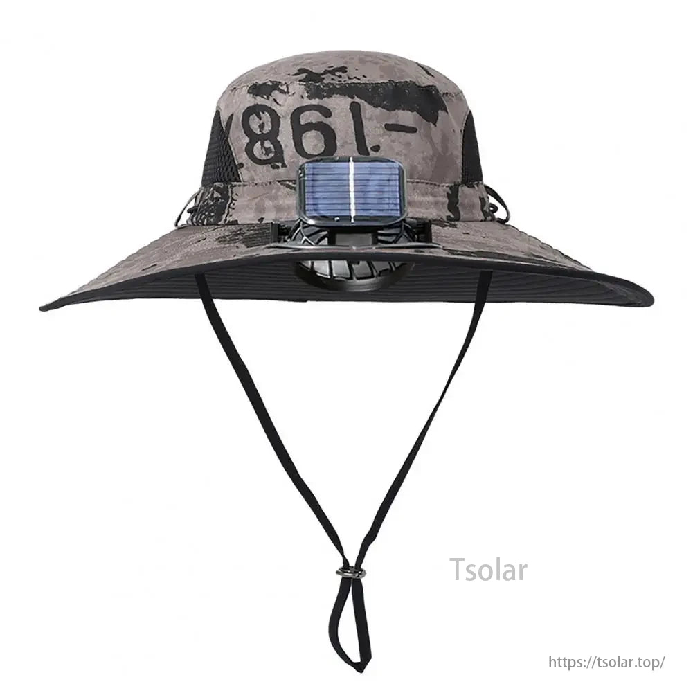 Unisex Solar Fan Sun Hat, Ideal for outdoor activities such as gardening, golfing, cycling, fishing, and hiking.
