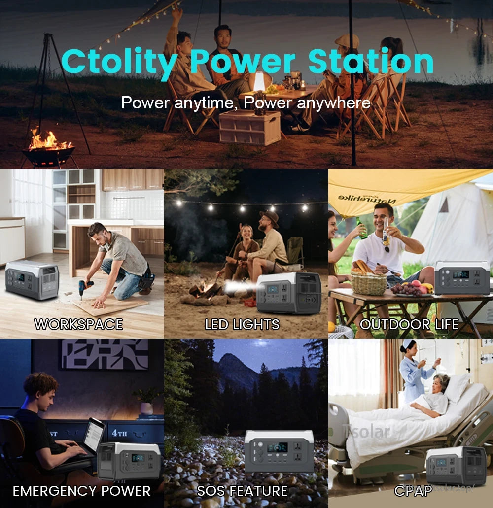 X-Power 1000 Portable Generator, Portable power station for workspace, lighting, outdoor, emergency, and medical use.