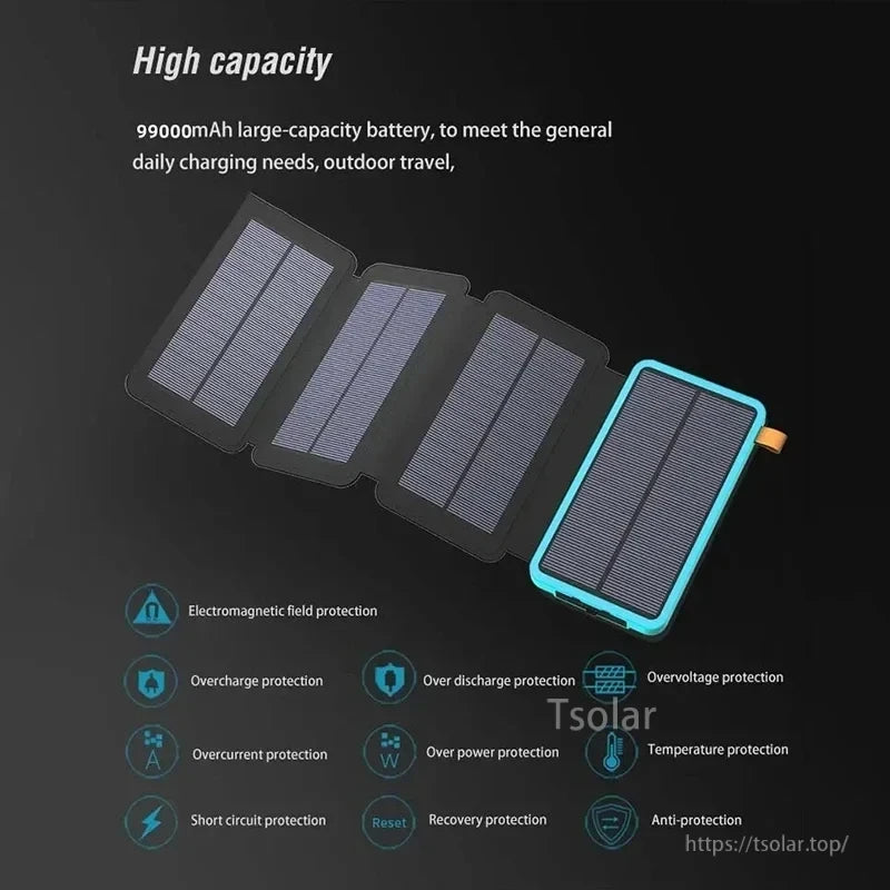 Xiaomi Solar Power Bank, High-capacity battery for daily charging and outdoor travel.